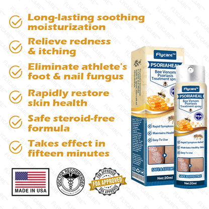 FLYCARE™ PsoriaHeal Bee Venom Psoriasis Treatment Spray 🔥 Last Day Sale Off 80%🔥