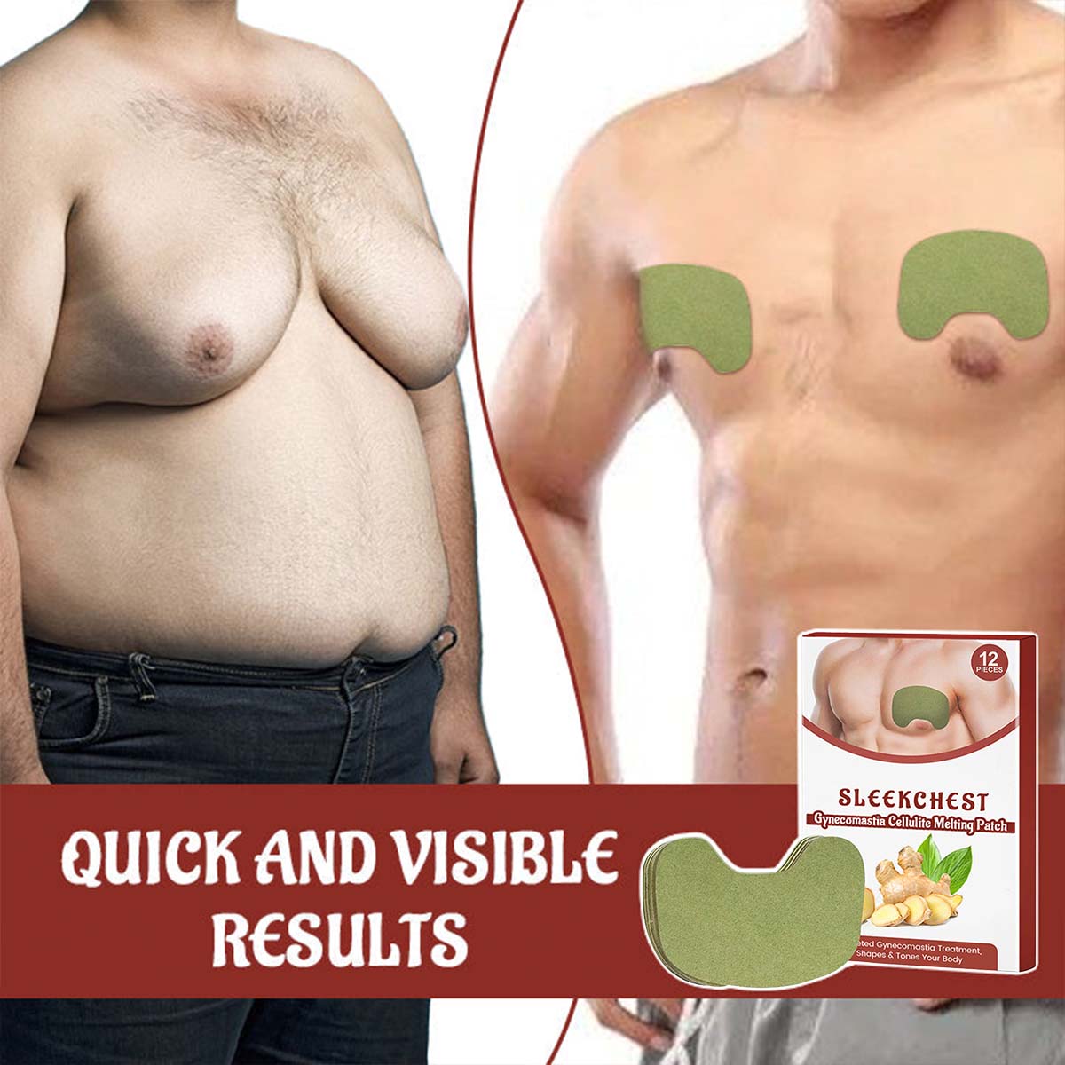 SleekChest Gynecomastia Cellulite Melting Patch