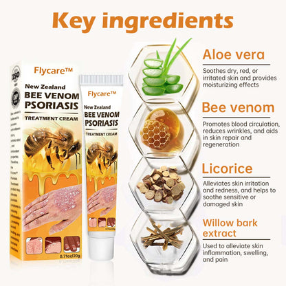 New Zealand Bee Venom Psoriasis Treatment Cream (Suitable for all skin conditions)